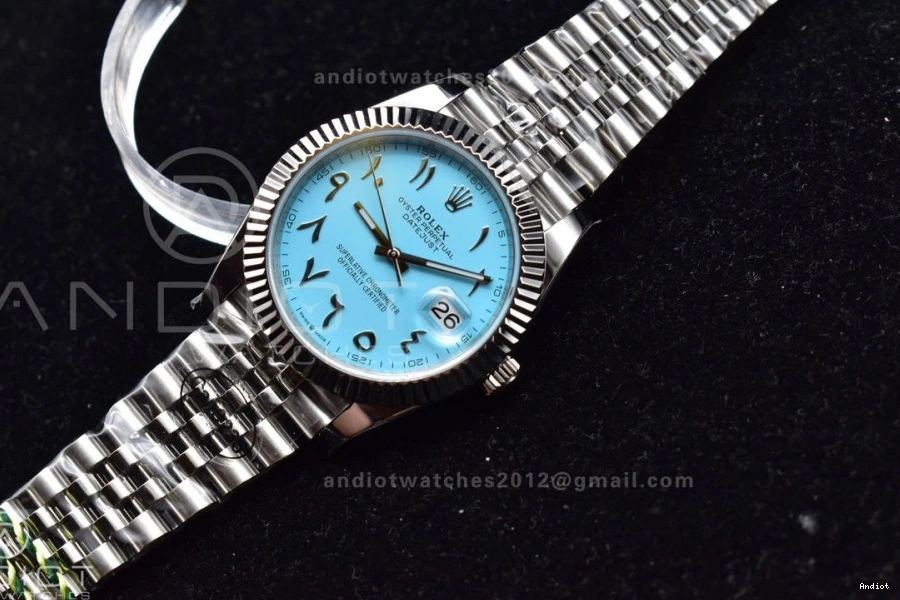 DateJust DIWF 126334 Tiffany Edition Dial Bracelet 1:1 Steel Arabic 41 904L on Blue SA3235 Jubilee Best Marker 0416